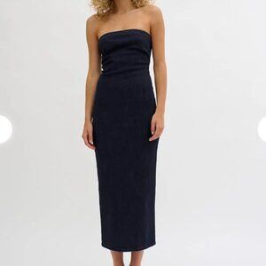 NWT. MY ESSENTIAL WARDROBE AYOMW DRESS DENIM DRESS MIDI DRESS